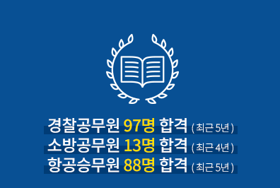 경찰공무원 97명 합격, 소방공무원 13명 합격, 항공승무원 88명 합격